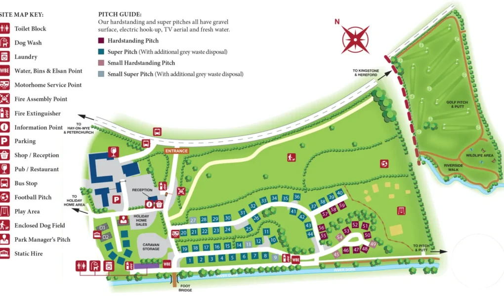 Poston Mill Touring Park Map