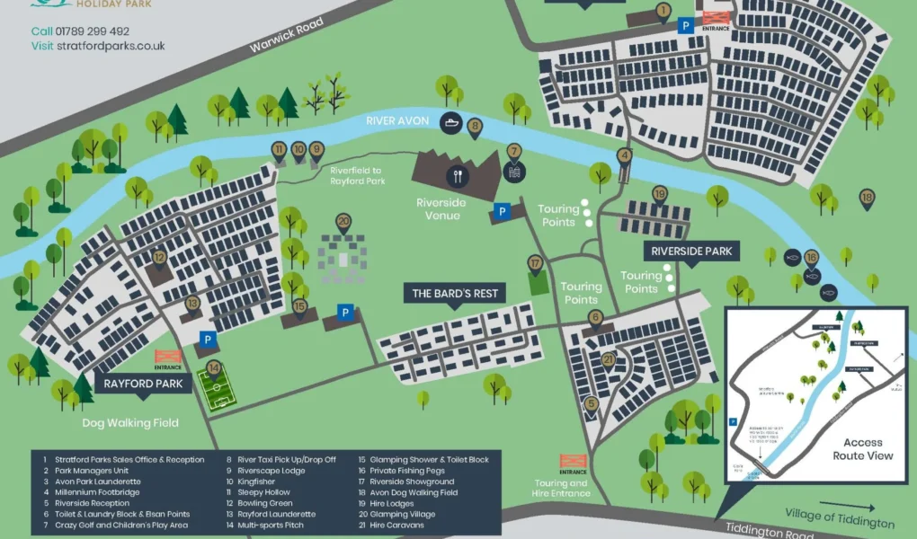 Stratford Parks Holiday Park Map