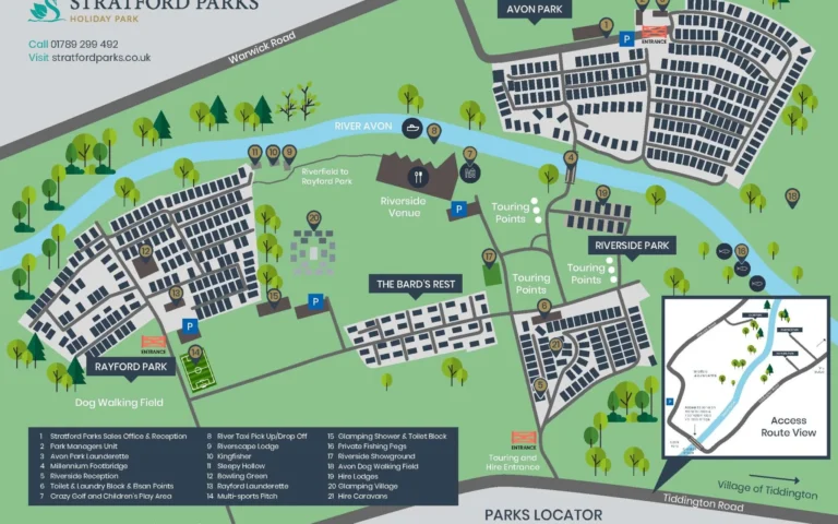 Stratford Parks Holiday Park Map